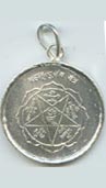Mahamrityunjaya Yantra Silver Pendant